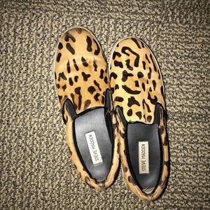 Steve Madden Ecentric Furry Cheetah Print slip on